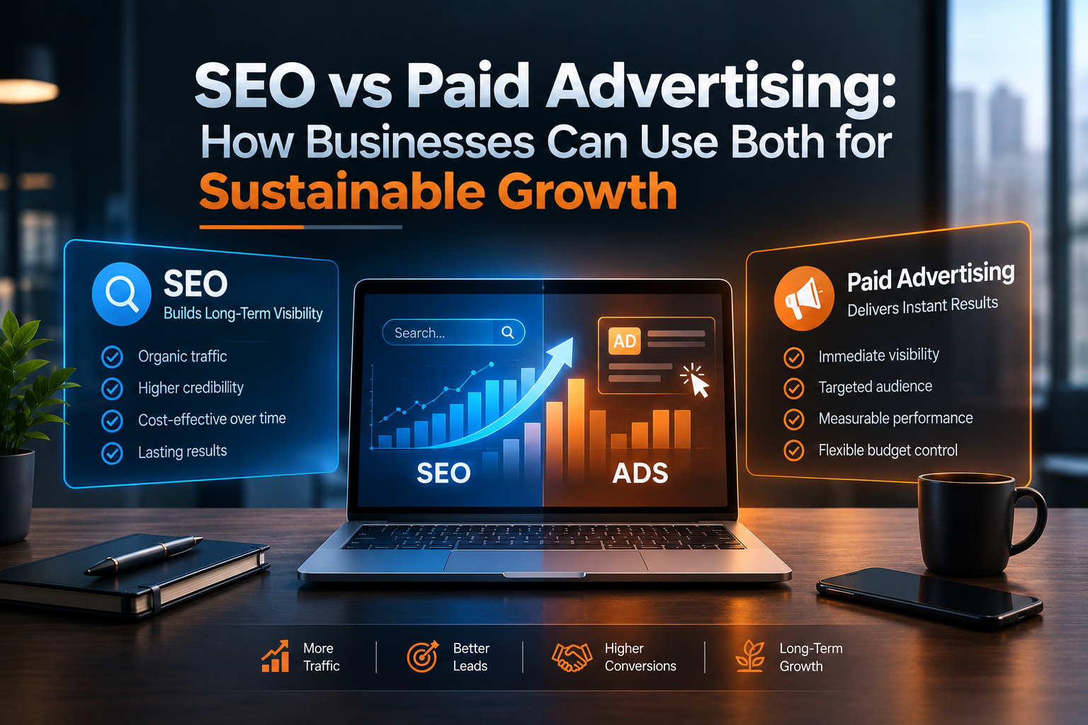 SEO vs Paid Advertising: How Businesses Can Use Both for Sustainable Growth
